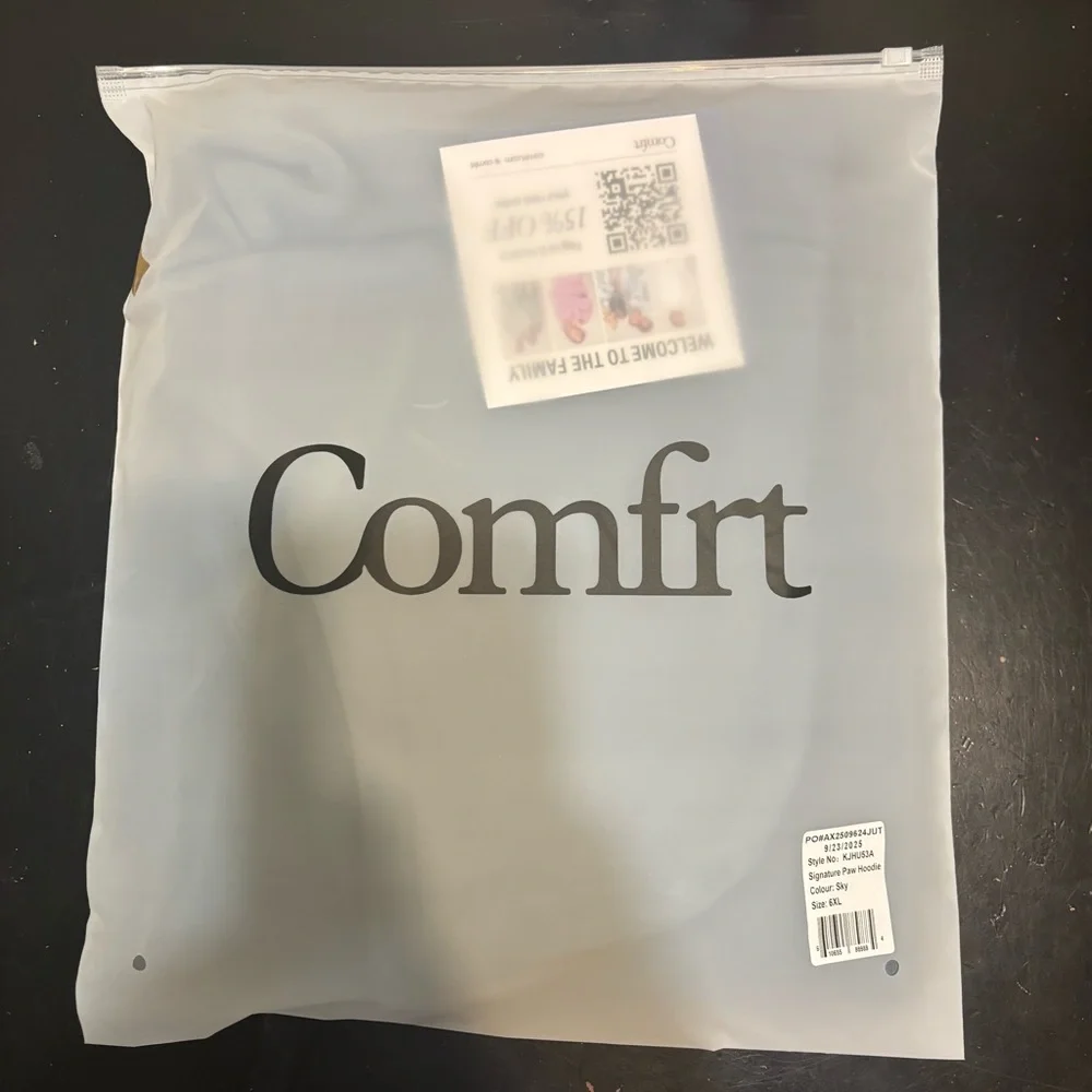 NO OFFERS BNWT Comfrt Signature Paw Hoodie 6XL Sky
